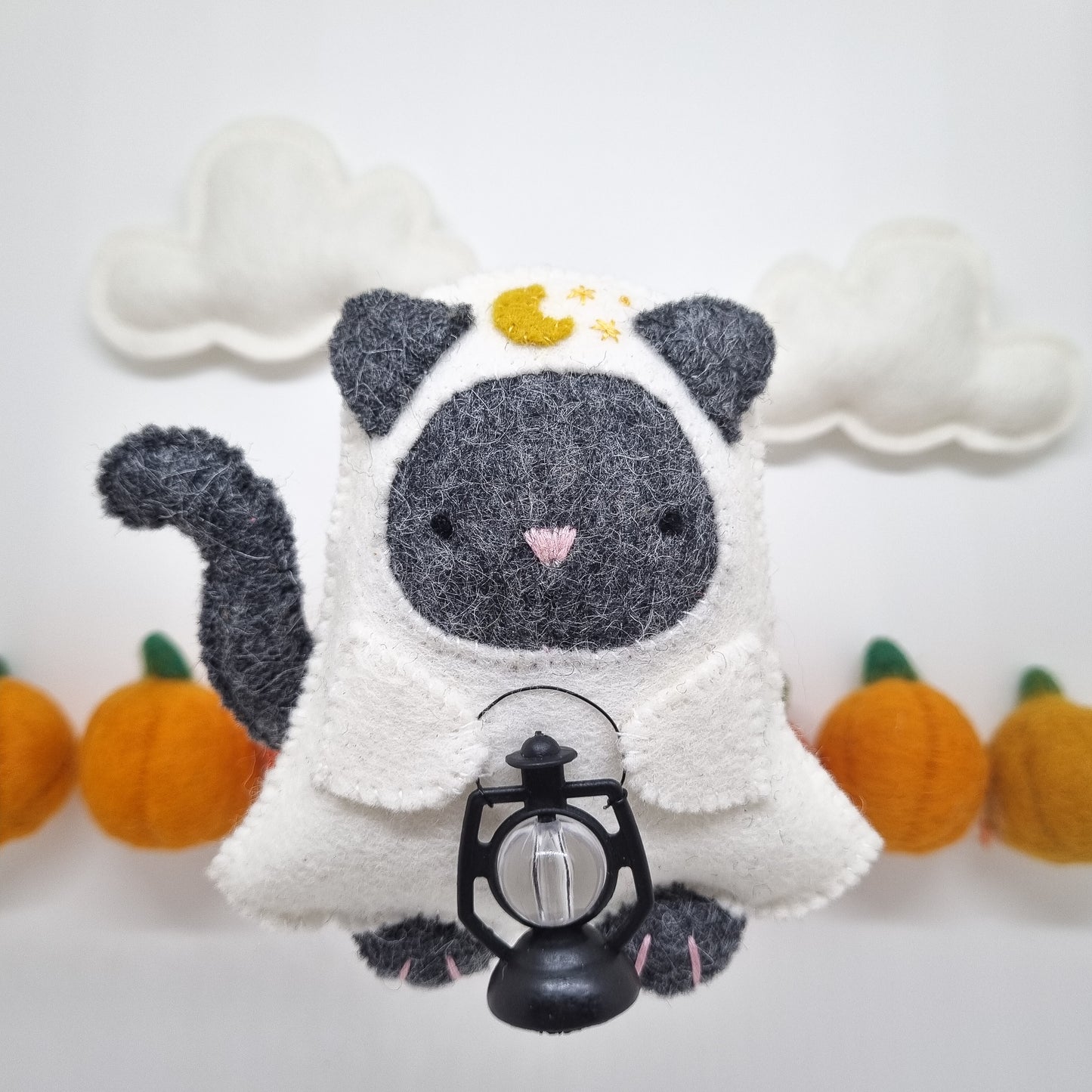 Ghost Cat . Cute Halloween project PDF Pattern + tutorial