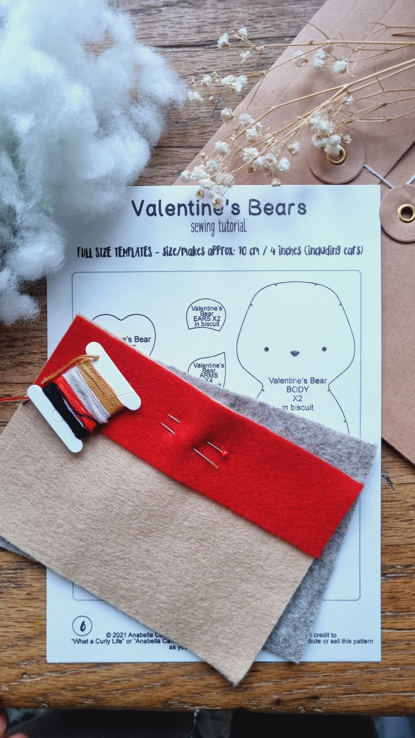 DIY kit Valentine's Bears