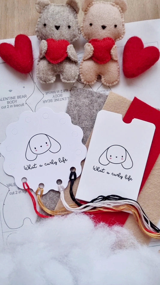 DIY Kit Valentine's Bears