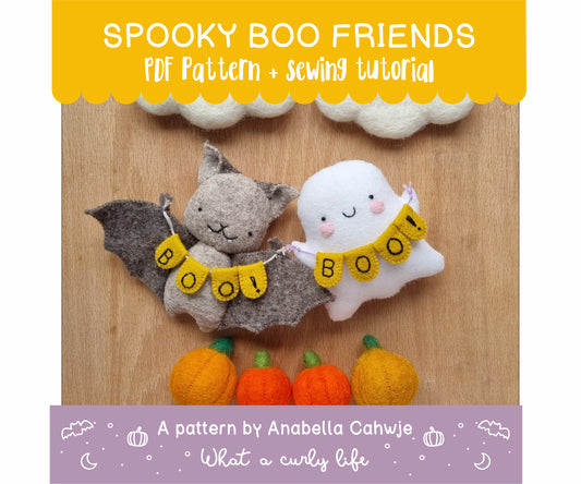 Spooky Boo Friends PDF Patterns + tutorials