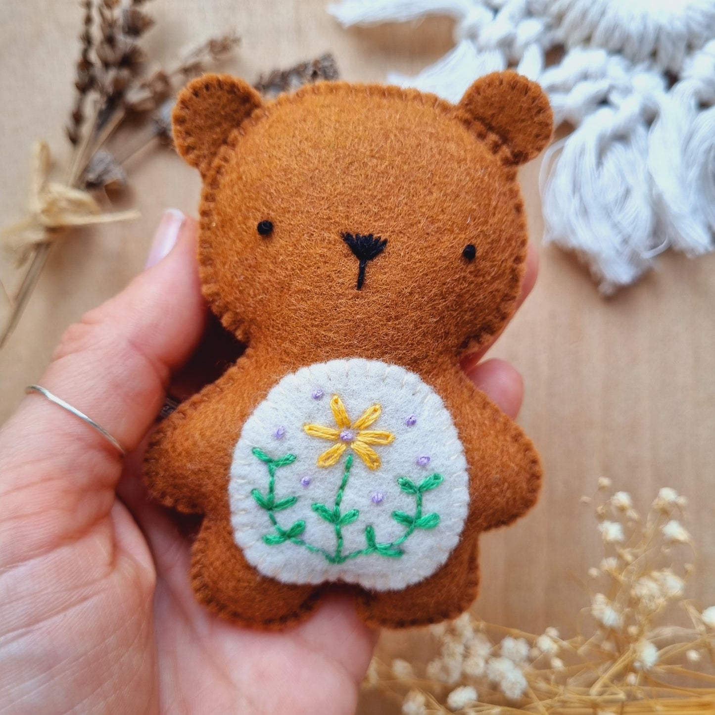 Spring Bear Illustrated Tutorial and PDF Pattern + Commercial License