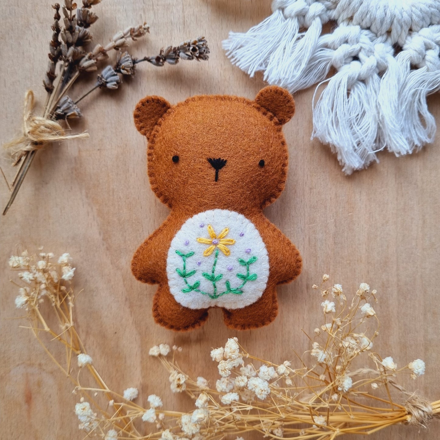 Spring Bear Illustrated Tutorial and PDF Pattern + Commercial License